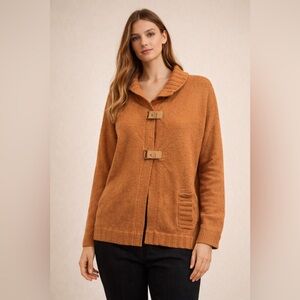 Plus Size Women's Cozy Tan Sweater